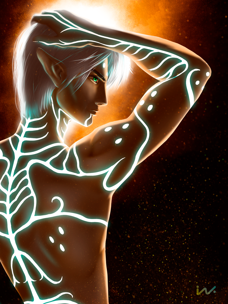 Comission from Bioware's "Dragon Age 2": Fenris, the enslaved from Tevinter and self freed elvhen warrior. Fenris, the enslaved from Tevinter and self freed elvhen warrior.